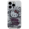 Hello Kitty HKHCP15XHDGPHT Apple iPhone 15 Pro Max 6.7″ baltos spalvos kietas dėklas IML Kitty On Bricks Graffiti