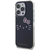 Hello Kitty HKHCP15LHKHLK Apple iPhone 15 Pro 6.1″ juodos spalvos kietas dėklas IML Kitty Face