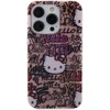 Hello Kitty HKHCP14LHDGPTP Apple iPhone 14 Pro 6.1″ rožinės spalvos kietas dėklas IML Tags Graffiti