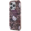 Hello Kitty HKHCP14LHDGPTP Apple iPhone 14 Pro 6.1″ rožinės spalvos kietas dėklas IML Tags Graffiti