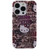 Hello Kitty HKHCP13XHDGPTP Apple iPhone 13 Pro Max 6.7″ rožinės spalvos kietas dėklas IML Tags Graffiti