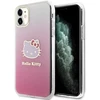 Hello Kitty HKHCN61HDGKEP Apple iPhone 11 / Xr 6.1″ rožinės spalvos kietas dėklas IML Gradient Electrop Kitty Head