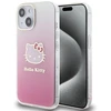 Hello Kitty HKHCP15SHDGKEP Apple iPhone 15 /14 / 13 6.1" rožinės spalvos kietas dėklas IML Gradient Electrop Kitty