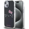 Hello Kitty HKHCP15SHKHLK Apple iPhone 15 /14 / 13 6.1″ juodos spalvos kietas dėklas IML Kitty Face