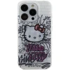 Hello Kitty HKHCP14LHDGPHT Apple iPhone 14 Pro 6.1″ baltos spalvos kietas dėklas IML Kitty On Bricks Graffiti