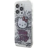 Hello Kitty HKHCP14LHDGPHT Apple iPhone 14 Pro 6.1″ baltos spalvos kietas dėklas IML Kitty On Bricks Graffiti