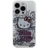 Hello Kitty HKHCP15LHDGPHT Apple iPhone 15 Pro 6.1″ baltos spalvos kietas dėklas IML Kitty On Bricks Graffiti