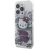 Hello Kitty HKHCP15LHDGPHT Apple iPhone 15 Pro 6.1″ baltos spalvos kietas dėklas IML Kitty On Bricks Graffiti