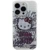 Hello Kitty HKHCP15XHDGPHT Apple iPhone 15 Pro Max 6.7″ baltos spalvos kietas dėklas IML Kitty On Bricks Graffiti