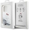 Hello Kitty Liquid Glitter Charms Kitty Head dėklas iPhone 15 Pro - sidabrinis