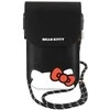 Dėklas Hello Kitty odinis krepšys Hiding Kitty Cord - juodas