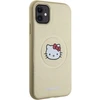 Hello Kitty HKHMN61PGHCKD Apple iPhone 11 / Xr 6.1″ Gold kietas dėklas Leather Kitty Head MagSafe