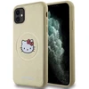 Hello Kitty HKHMN61PGHCKD Apple iPhone 11 / Xr 6.1″ Gold kietas dėklas Leather Kitty Head MagSafe