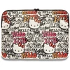 Hello Kitty Dėklas kompiuteriui HKCSZPDGPTE 14″ beige Zip PU Tags Graffiti