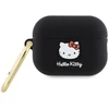 Hello Kitty HKAP23DKHSK AirPods Pro 2 (2022/2023) Dėklas juodos spalvos Silicone 3D Kitty Head