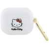 Hello Kitty HKAP3DKHSH AirPods Pro Dėklas baltos spalvos Silicone 3D Kitty Head