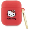 Hello Kitty HKA23DKHSF AirPods 1/2 Dėklas Fuchsia Silicone 3D Kitty Head