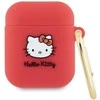 Hello Kitty silikoninis 3D Kitty Head dėklas AirPods 1/2 - fuksija