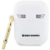 Hello Kitty silikoninis 3D Kitty Head dėklas AirPods 1/2 - baltas