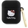 Hello Kitty silikoninis 3D Kitty Head dėklas AirPods 1/2 - juodas