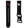 Hello Kitty Universal apyrankė HKUWLSCHBLK Silicone Kitty Head juodos spalvos 22mm