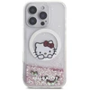 Hello Kitty HKHMP16LLSWKH Apple iPhone 16 Pro 6.3″ baltos spalvos kietas dėklas Liquid Glitter Sweet Kitty Bows M