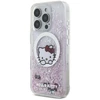 Hello Kitty HKHMP16LLSWKH Apple iPhone 16 Pro 6.3″ baltos spalvos kietas dėklas Liquid Glitter Sweet Kitty Bows M