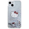 Hello Kitty HKHCP14SLIKHET Apple iPhone 14 /15 / 13 6.1″ sidabrinis kietas dėklas Liquid Glitter Charms Kit
