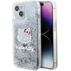 Hello Kitty HKHCP14SLIKHET Apple iPhone 14 /15 / 13 6.1″ sidabrinis kietas dėklas Liquid Glitter Charms Kit