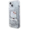 Hello Kitty HKHCP14SLIKHET Apple iPhone 14 /15 / 13 6.1″ sidabrinis kietas dėklas Liquid Glitter Charms Kit