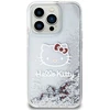 Hello Kitty HKHCP13XLIKHET Apple iPhone 13 Pro Max 6.7″ sidabrinis kietas dėklas Liquid Glitter Charms Kitty