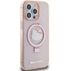 Dėklas Hello Kitty žiedinis stovas su blizgučiais Electrop Logo MagSafe ant iPhone 15 Pro Max - daugialypė terpė