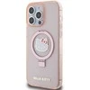 Dėklas Hello Kitty žiedinis stovas su blizgučiais Electrop Logo MagSafe ant iPhone 15 Pro Max - daugialypė terpė