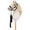 Super Hobby Horse Raitelio komplektas vaikams su pavadėliu, juodas