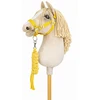 Super Hobby Horse Raitelio žirgo komplektas vaikams su pavadėliu, geltonas