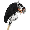 Hobby Horse lazdelinis arkliukas leopardinis su juoda karčiene A4