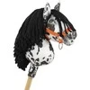 Hobby Horse lazdelinis arkliukas leopardinis su juoda karčiene A4