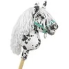 Super Hobby Horse Hobby Horse lazdelinis arkliukas leopardinis su balta karčiais A4