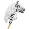 Super Hobby Horse Hobby Horse lazdelinis arkliukas leopardinis su balta karčiais A4