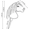 Hobby Horse lazdelinis arkliukas Premium rudas leopardinis su balta karčiais