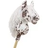Super Hobby Horse Hobby Horse lazdelinis arkliukas rudas leopardas su balta karčiais A4