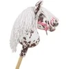 Super Hobby Horse Hobby Horse lazdelinis arkliukas rudas leopardas su balta karčiais A4