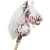 Super Hobby Horse Hobby Horse lazdelinis arkliukas rudas leopardas su balta karčiais A4