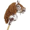Hobby Horse lazdelinis arkliukas rudas leopardinis su ruda karčiais Premium A4