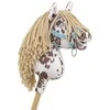 Hobby Horse lazdelinis arkliukas su ruda leopardine spalva ir smėlio karčiais