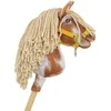 Hobby Horse lazdelinis arkliukas tobiano bay su smėlio spalvos karčiais Super Hobby Horse Premium