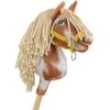 Hobby Horse lazdelinis arkliukas tobiano bay su smėlio spalvos karčiais Super Hobby Horse Premium