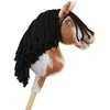 Hobby Horse lazdelinis arkliukas tobiano bay su juoda karčiene Super Hobby Horse Premium