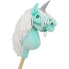 Hobby Horse vienaragis ant lazdos mėtinės spalvos su balta karčiene