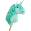 Hobby Horse vienaragis ant lazdos mėtų spalvos su sidabriniu ragu